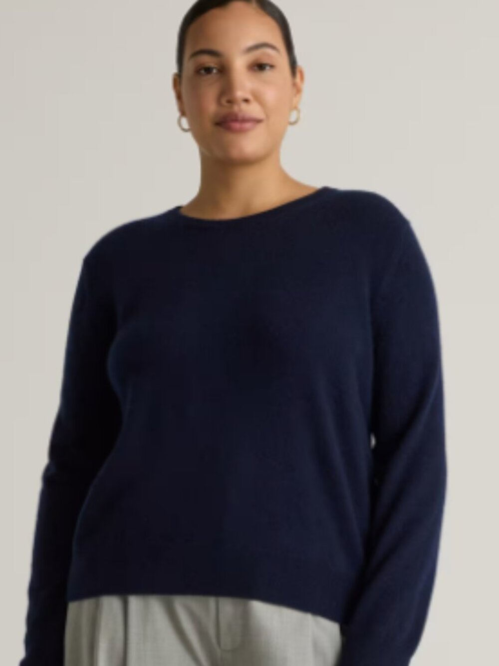 Quince Mongolian Cashmere Crewneck Sweater True Navy - Small